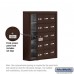 Salsbury Cell Phone Storage Locker - with Front Access Panel - 5 Door High Unit (5 Inch Deep Compartments) - 15 A Doors (14 usable) - Bronze - Surface Mounted - Master Keyed Locks